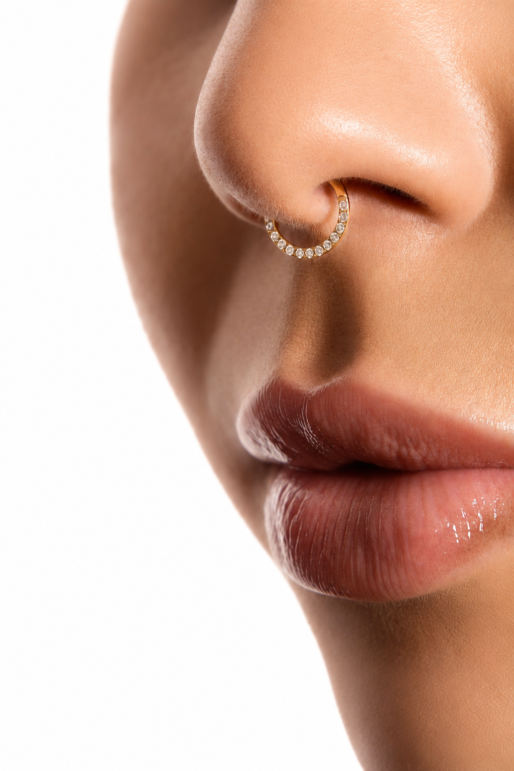 Septum doré et argenté minimaliste